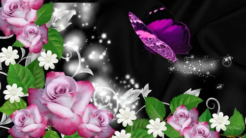 Абстракция Цветы Обои на телефон бабочка на цветке