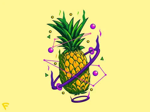 Ананасики Обои на телефон рисунок ананаса