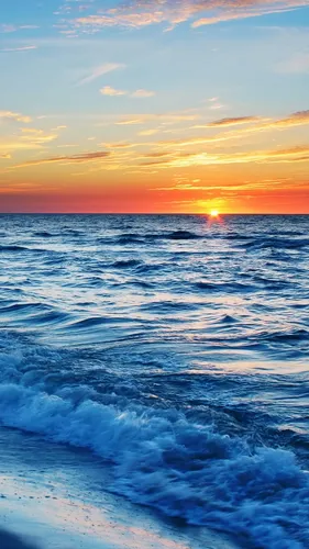 Берег Моря Обои на телефон закат над океаном
