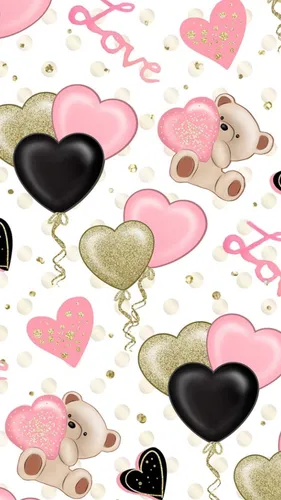 День Святого Валентина Обои на телефон группа конфет в форме сердца