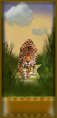 Звери Обои на телефон тигр, идущий по траве