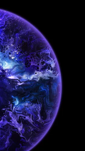 Космос Full Hd Обои на телефон сине-фиолетовая медуза