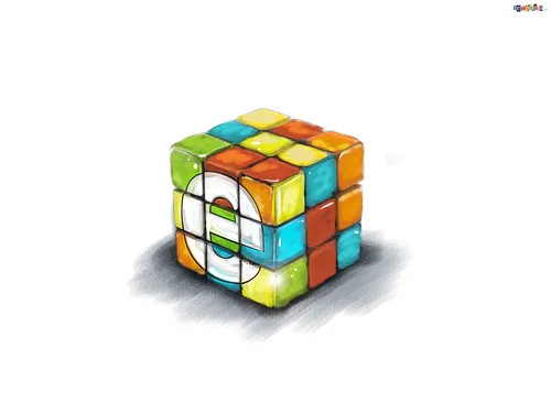 Кубик Рубика Обои на телефон красочный куб с дизайном