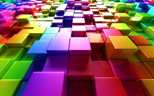 Кубик Рубика Обои на телефон группа разноцветных кубиков