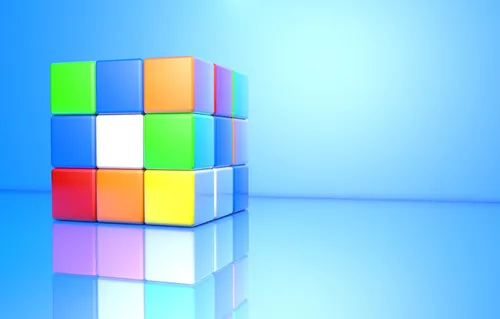 Кубик Рубика Обои на телефон группа разноцветных квадратов