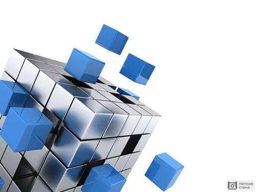 Кубик Рубика Обои на телефон группа синих кубиков
