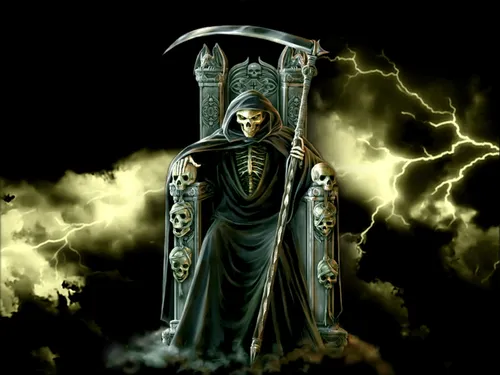 Захоронение, Смерть С Косой Обои на телефон статуя человека с короной и мечом