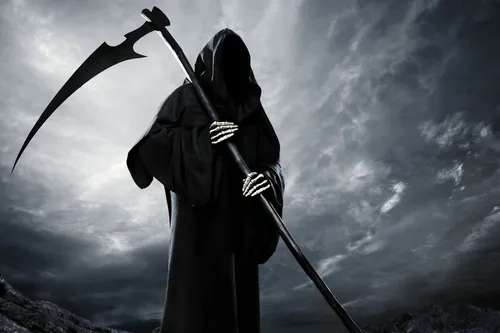 Смерть С Косой Обои на телефон человек в черном халате с мечом