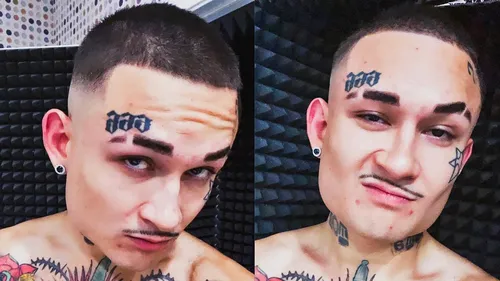 Моргенштерна Фото пара мужчин с татуировками на лицах