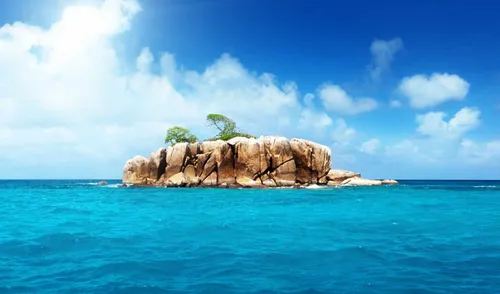 Остров Обои на телефон группа камней в воде