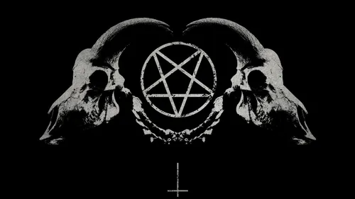 Сатанинские Обои на телефон череп с символом