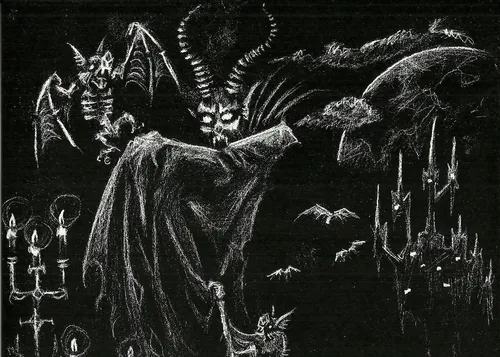 Сатанинские Обои на телефон черно-белое изображение динозавра
