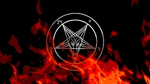 Сатанинские Обои на телефон красно-черный логотип