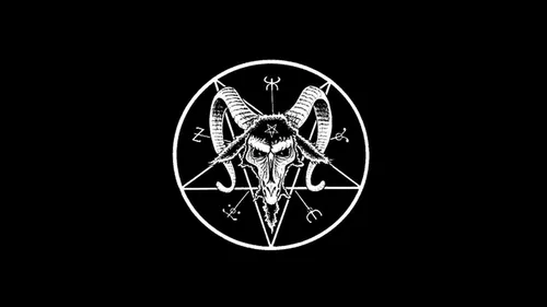 Сатанинские Обои на телефон черно-белый логотип