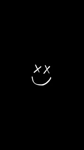 Темные С Надписью Обои на телефон логотип с белой линией