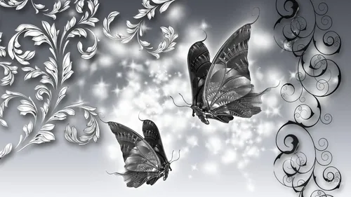 50 Оттенков Серого Обои на телефон пара летающих бабочек