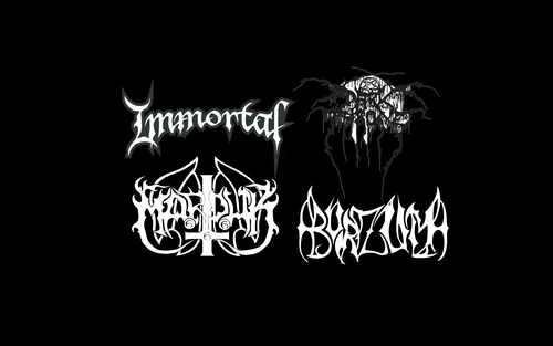 Black Metal Обои на телефон логотип с черепом и текстом
