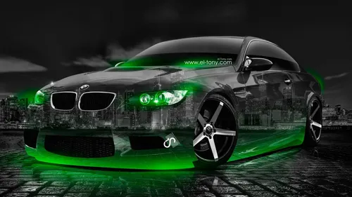 Bmw E60 Обои на телефон спортивный автомобиль с зелеными огнями