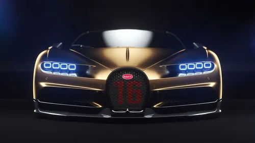 Bugatti Chiron Обои на телефон автомобиль с красным светом