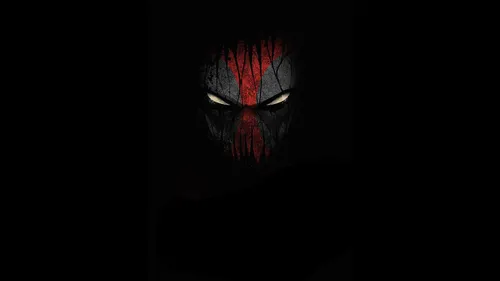 Deadpool Обои на телефон черная маска с красным светом