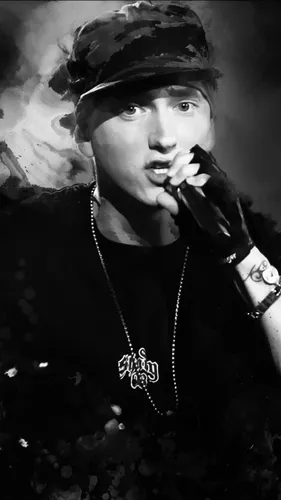 Эминем, Eminem Обои на телефон человек в шляпе и курящий сигарету
