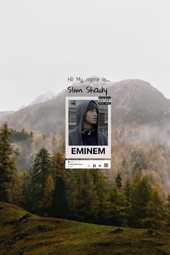Эминем, Eminem Обои на телефон знак на холме