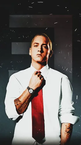 Эминем, Eminem Обои на телефон мужчина в галстуке