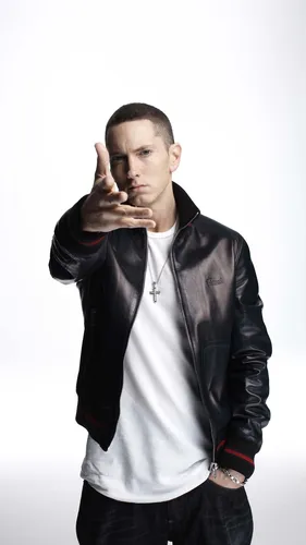 Эминем, Eminem Обои на телефон мужчина, держащий руку вверх