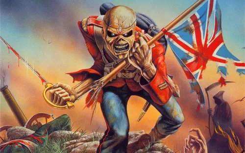 Iron Maiden Обои на телефон человек в одежде, держащий меч