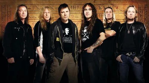 Нико Макбрейн, Яник Герс, Стив Харрис, Брюс Дикинсон, Дэйв Мюррей, Iron Maiden Обои на телефон 4K