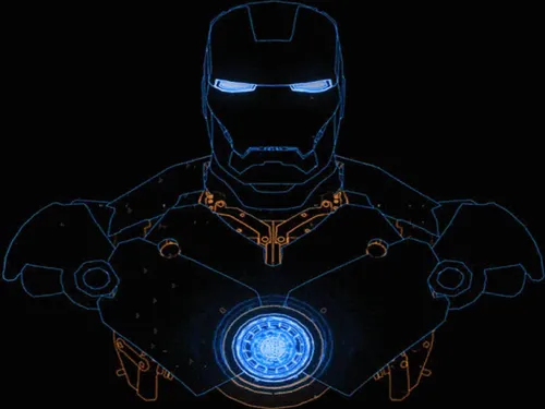 Iron Man Обои на телефон робот с подсветкой