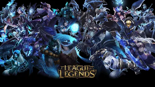 Аями Кодзима, Брюс Тимм, Кацуя Терада, League Of Legends Обои на телефон группа синих и белых фигурок