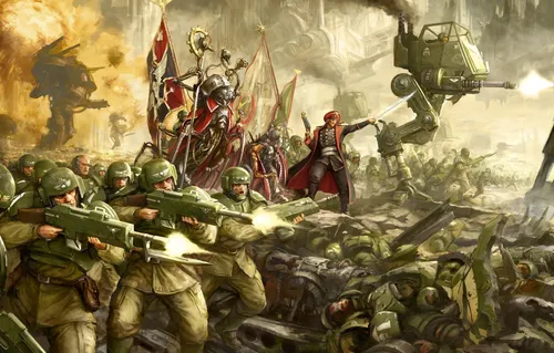 Warhammer 40000 Обои на телефон группа людей в военной форме