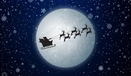 Дед Мороз Обои на телефон силуэт человека на лодке перед полной луной