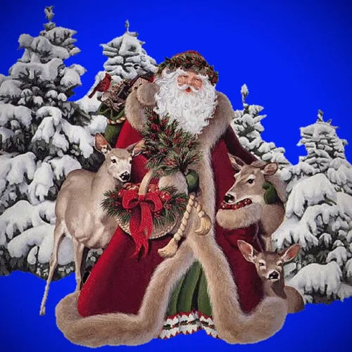 Дед Мороз Обои на телефон человек в одежде с северным оленем