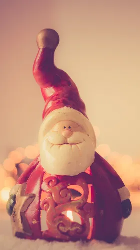 Дед Мороз Обои на телефон снеговик в шляпе