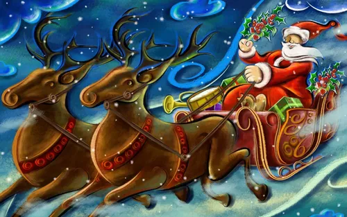 Дед Мороз Обои на телефон мультфильм крупным планом