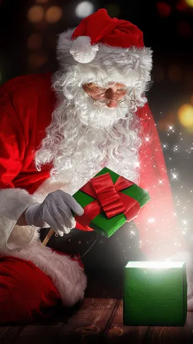 Дед Мороз Обои на телефон фоновый узор