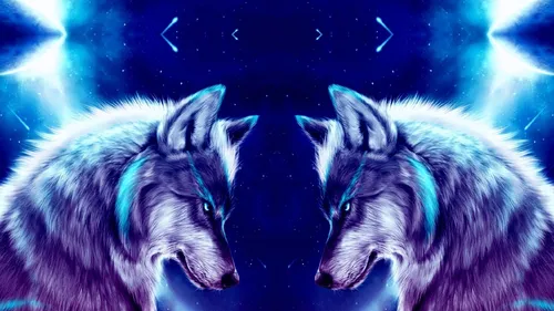 Картинки Волк Обои на телефон два волка в снегу