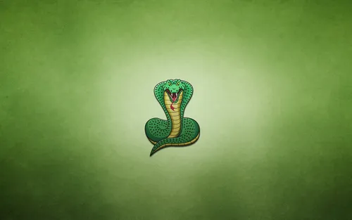 Кобра Обои на телефон зелено-белый логотип