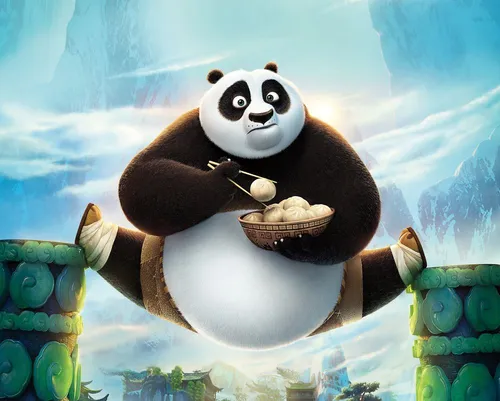Кунг Фу Панда Обои на телефон фаршированный медведь панда на большом рожке мороженого