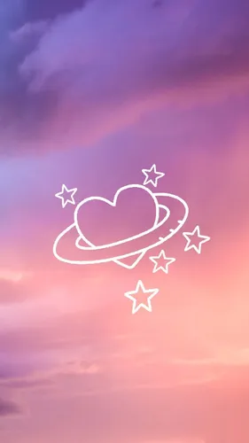 Лсп Обои на телефон розовый и фиолетовый фон с белыми звездами и белым кругом