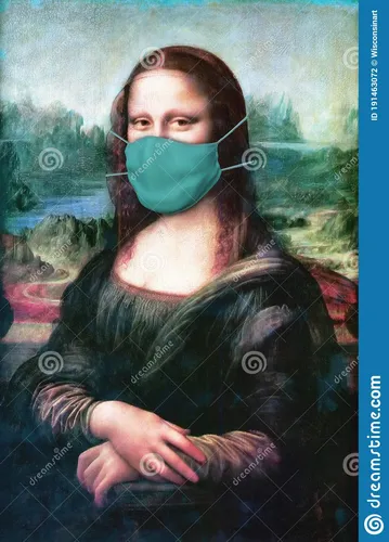 Мона Лиза Обои на телефон человек в маске
