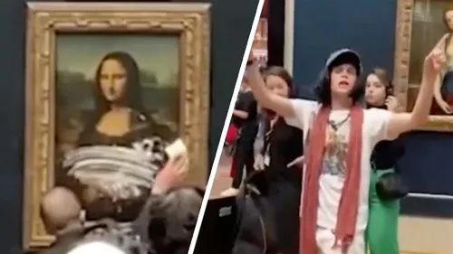 Мона Лиза Обои на телефон человек, стоящий рядом с картиной
