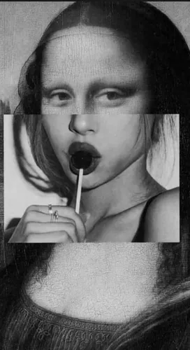 Мона Лиза Обои на телефон человек с сигаретой во рту