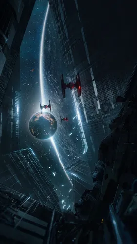 Star Wars 4K Обои на телефон большое здание с большим круглым шаром посередине