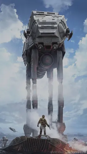 Star Wars 4K Обои на телефон человек, стоящий на большой машине