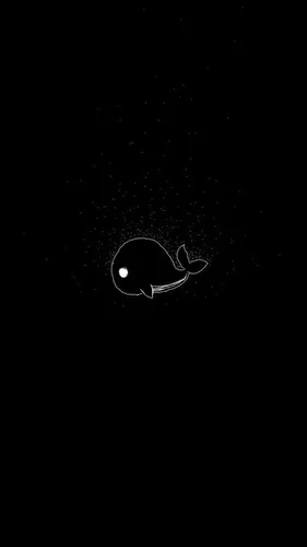 Рисунок Черные Обои на телефон черно-белое изображение черного круга с белым кругом посередине и белым