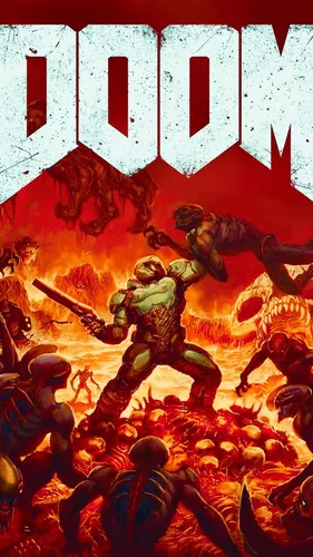 Doom Обои на телефон группа людей в одежде