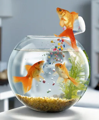 Аквариум Обои на телефон группа золотых рыбок в аквариуме